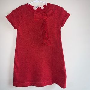 Red Sparkle Sweater Dress 2T